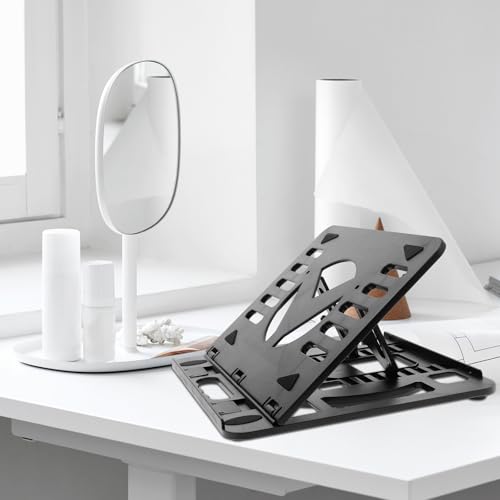 Base plegable ajustable para laptop de plástico negro miniatura 6