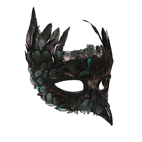 tmroeet Costume Masks Feather Animal Mask Masquerade Bird Mask Halloween Mardi Gras Cosplay Party Masque