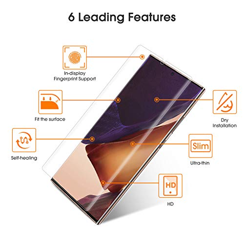 Image of [4 pack] Samsung Galaxy Note 20 Ultra Screen Protector - TPU Film Screen Protector for Galaxy Note 20 Ultra 6.9 Inch, 2020 [High Definition] [Bubble Free] [Anti-scratch] [Anti-Fingerprint]
