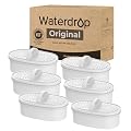 [Original] Waterdrop PF-01A Water Filter Replacement for Waterdrop Pitcher and Dispenser Filtration System, NSF Certified, Reduces Lead, PFAS, PFOA/PFOS, Last Up to 200 Gallons, 6 Pack