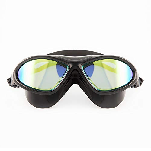 Lunettes de natation adulte avec protection UV et grand cadre de placage clair