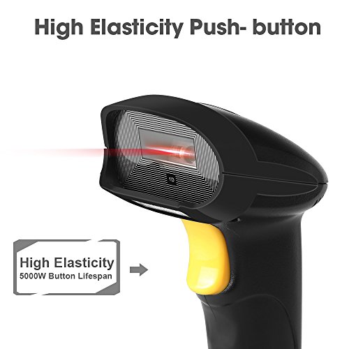 Handheld USB Barcode Scanner Wired Automatic 1D Bar Code Reader with USB Cable for Supermarket, Convenience Store, Warehouse