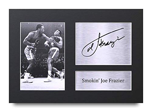 HWC Trading Joe Frazier A4 Senza Cornice Firmato Regalo Visualizzazione delle Foto Print Immagine Autografo Stampato per Gli Appassionati di Boxe