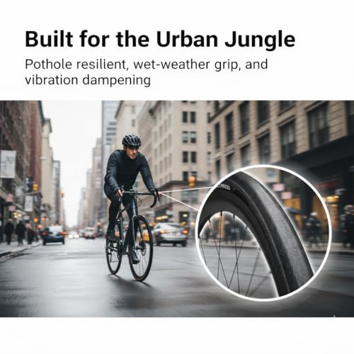 Image of Contact Speed 700x35C Hybrid /Road Bike Bicycle tyre | Lightweight & Smooth Rolling | Universal Fit | Perfect for City Riding, Leisure Riding & Commute (2 Tyres)