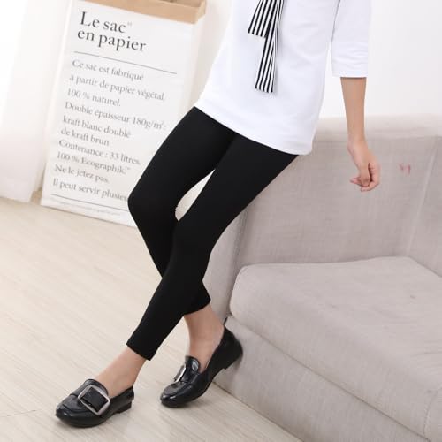 Little Girls Black Leggings Basic Toddler Girl Pants Soft Comfortable Baby Girls Leggings Pack of 54