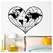Adesivi murali DIY Decalcomania da parete rimovibile in vinile con mappa del mondo di arte per soggiorno camera da letto murale rimovibile 45x55cm