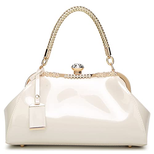Bolso de mano brillante estilo tote para mujer miniatura 1