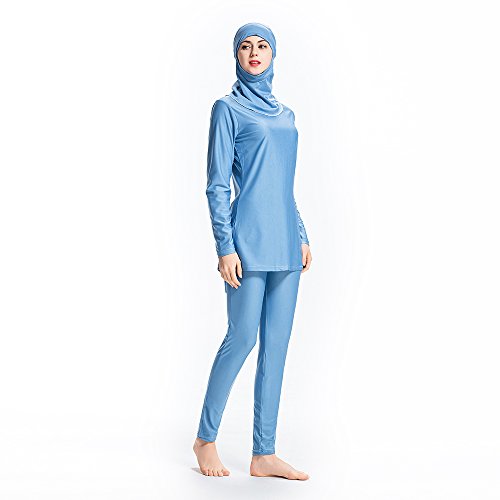 Bañadores islámicos para vacaciones en la playa burkini floral de cobertura completa 2