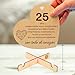 Imagen de CUBIBOO ART Tarjeta de Madera en Forma de Corazón Regalo 25 Aniversario Boda