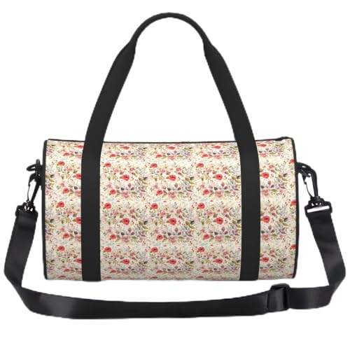 Mochila deportiva versátil con estampado floral moderno y gran capacidad
