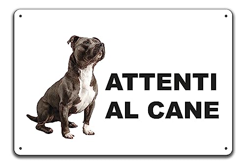 Targa ATTENTI AL CANE Cancello Con Beagle Cm 30x21,5 - Cartello Laminato Per Esterni, Antigelo E Antisole