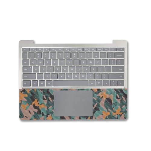 Image of MightySkins Carbon Fiber Skin Compatible With Microsoft Surface Laptop Go 3 (2023) Full Wrap Kit - Muted Camouflage | Protective, Durable Textured Carbon Fiber Finish | Easy To Apply | Made in the USA