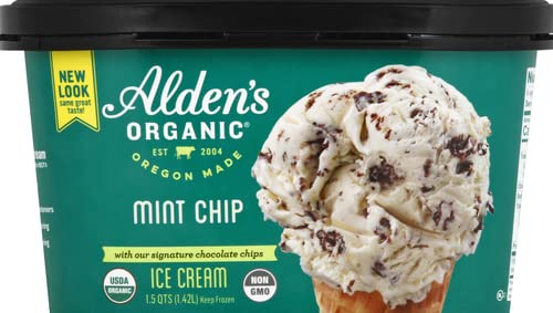 Alden's, Organic Mint Chip Ice Cream, 48 oz (Frozen)
