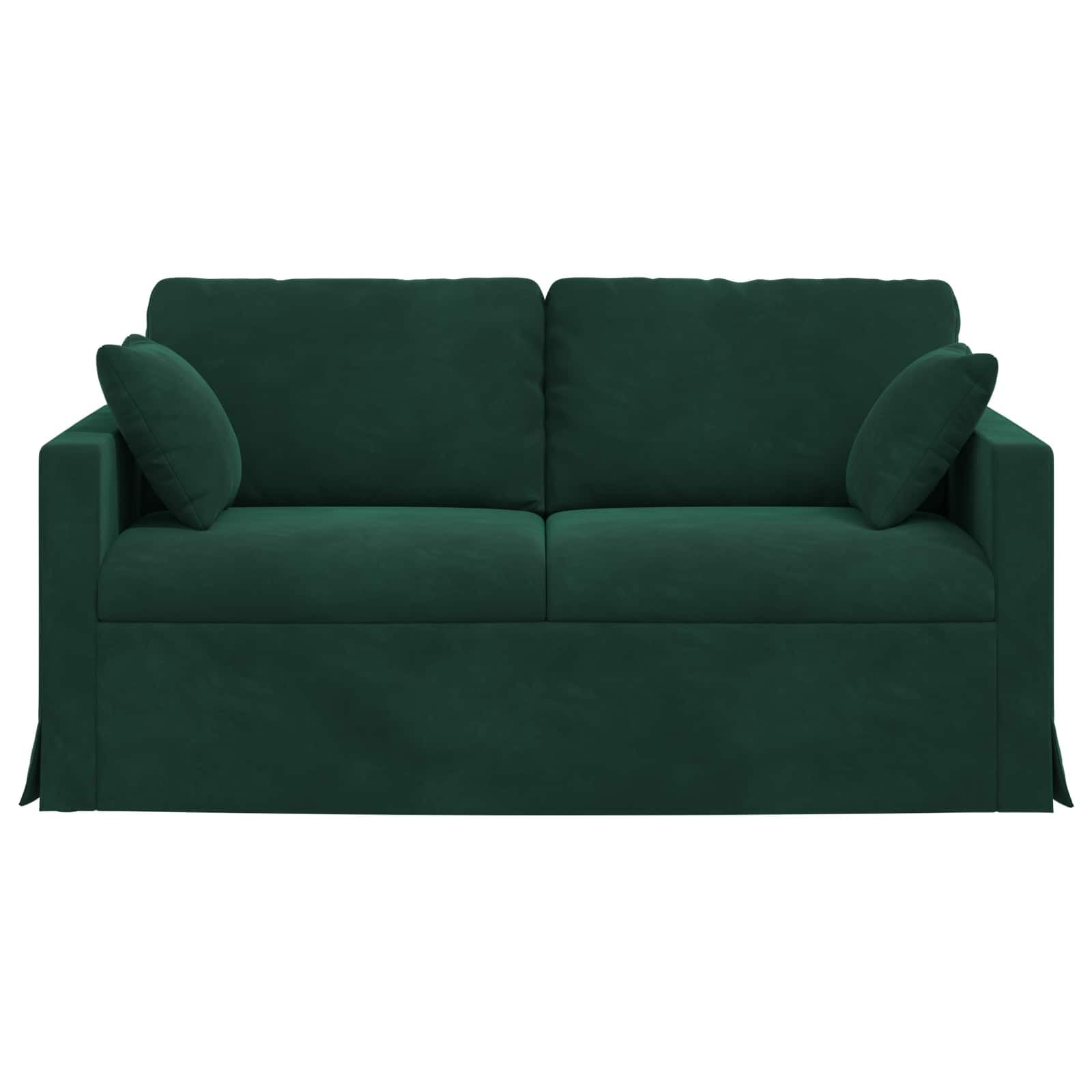 Sofá modular de terciopelo para sala de estar, 158 x 78 x 80 cm, color verde oscuro, con reposabrazos de madera y marco de metal, diseño ergonómico para una comodidad de asiento flexible