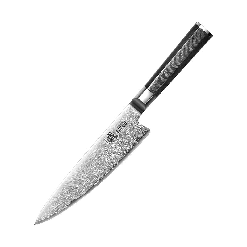 MITSUMOTO SAKARI Japanese Gyuto Knife, Hand Forged Full Tang Chef Knives