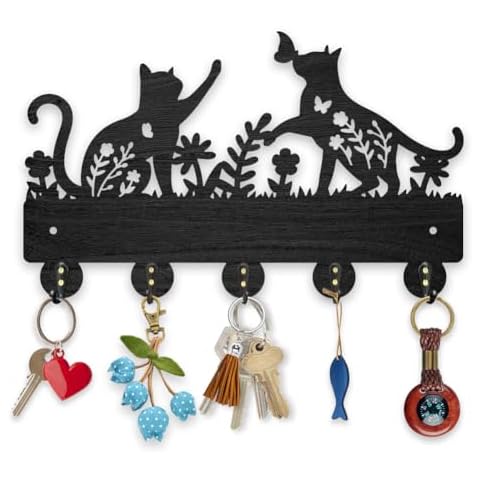 MAYJOYDIY Cat Butterfly Flower Key Holder Cover
