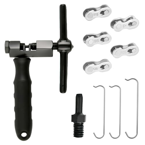 coalwop Riveteur de Chaîne de Vélo Derive Chaine Velo 5 Paires de Rivets pour Chaînes 5–12 Vitesses Kit de Réparation de Chaîne de Vélo pour VTT/Vélo...
