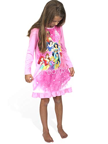 Disney Princess Girls Long Sleeve Nightgown Pajamas2