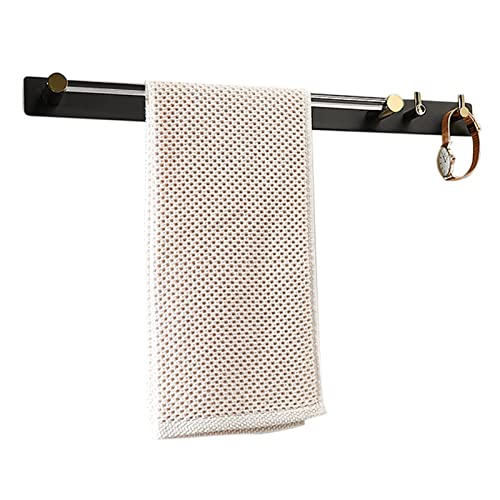 Cintre pour porte-serviettes mural avec crochet adhésif matériel salle de bain noir