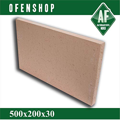 Preisvergleich Produktbild 500x200x30 Schamotteplatte Schamott Kachelofen Schamotte