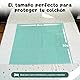 ANEFORT 3er-Pack Bettunterlagen für Erwachsene, 90 x 85 cm, waschbar, mit Flügeln, 4 Schutzschichten, wasserdicht, wiederverwendbar, saugfähig, für Babys und Erwachsene, Schutz 90 cm und Flügel 45 cm
