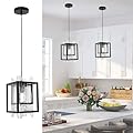 Popity home Black Crystal Pendant Light Kitchen Island, Modern Pendant Light, Luxury Water Ripple Like Chandelier Lights Fixture, Ice Crystal Like, Modern Elegant Adjustable Hanging Light