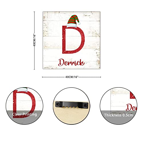 Lettre D en bois monogramme 40cm pour décoration de porte