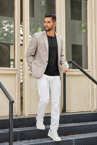 COOFANDY Men's Henley Shirts Long Sleeve Casual Pullover T-Shirt Fashion Basic Button Shirtst4