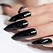 Black Extremely Long Stiletto Nails 24 Full Set of Nails Gel Finished Press on Nail Halloween Witch Claw Fancy Dress Nails