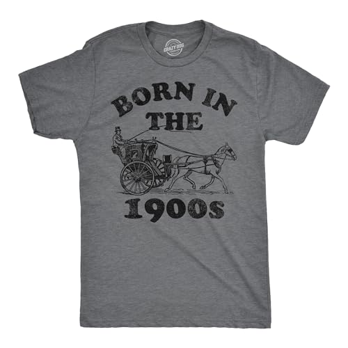 Mens Funny T Shirts Born in The 1900s Sarcastic Graphic Tee for Men