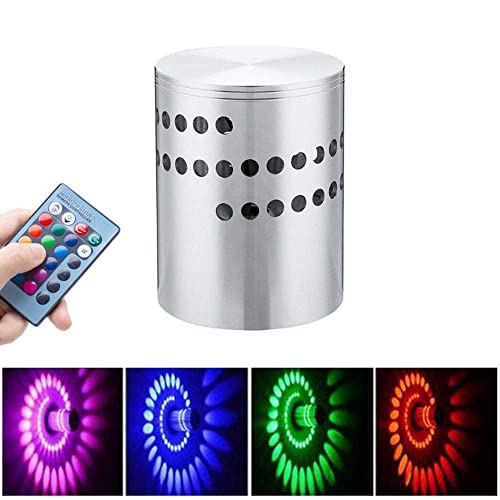 3w spirale led lampe murale en aluminium moderne applique murale rgb lampe lampe à effet pour plafond couloir porche à coucher bar chambre café salon salle de bains, creative murale lumière