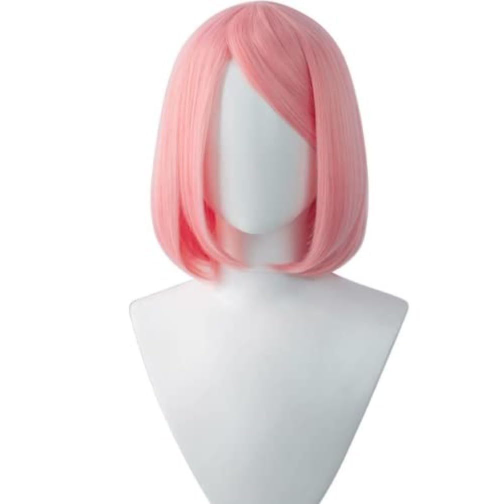 Sakura Haruno Cosplay Wig Hair Role Play Halloween Costume Party Wigs + Wig Cap