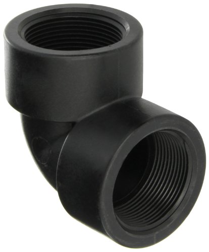 Banjo EL150-90 Polypropylene Pipe Fitting, 90 Degree Elbow, Schedule 80, 1-1/2