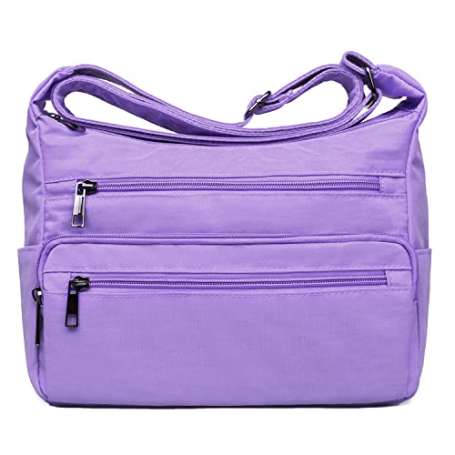 Image of VOLGANIK ROCK RFID Purses for Women Fabric Nylon Multi Pocket Crossbody Bag Ladies Travel Handbag