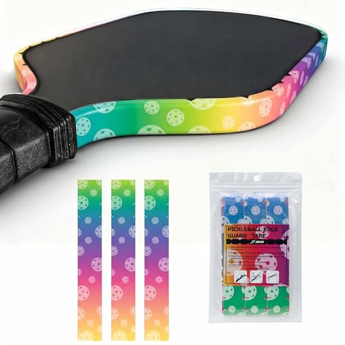X-ACE Colorful UV Printed Pickleball Edge Guard Tape 3-Pack - Vibrant Pattern Protection Tape for 14mm & 16mm Paddles - Personalized Racket Wrap - Residue-Free
