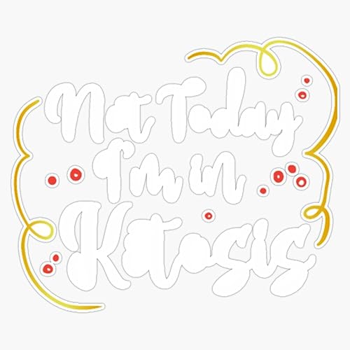Not Today I M in Ketosis Sticker Vinyl Waterproof Sticker Decal Car Laptop Wall Window Bumper Sticker 5"