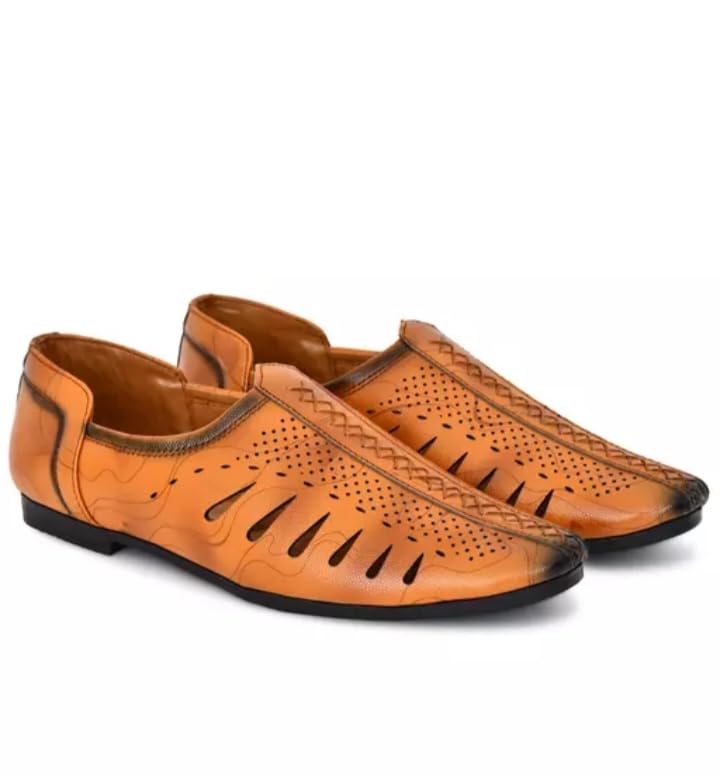 Mens Ethnic Wedding Party Laser Cut Slip On Brown Juttis and Mojaris (Brown, UK Footwear Size System, Adult, Men, Numeric, Narrow, 8) (B0DDDW9VW3) Amazon Price History, Amazon Price Tracker