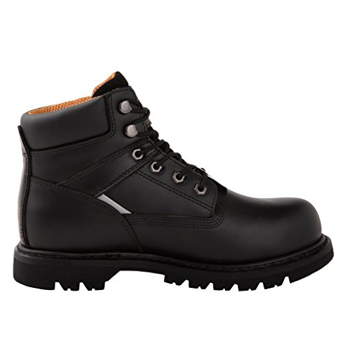 GW Men's 1606ST Black Steel Toe Work Boots 7.5 M US