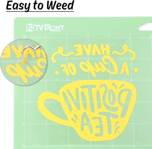 Image of HTVRONT Yellow and Neon Pink 12 inch x 5ft HTV Vinyl Rolls - Easy Cut & Weed Heat Transfer Vinyl for Shirts, Iron on Vinyl for All Cutter Machines