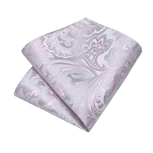 Image of DiBanGu Silk Floral Ties for Men Woven Paisley Necktie