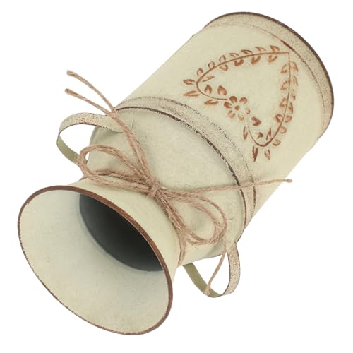 TOPBATHY arreglo Floral Jarrón de Leche Maceta de Flores Flor Artificial jarrón de Flores Vintage Florero único macetero de Metal Retro Cubo de Flores de Metal florero seco Planchar