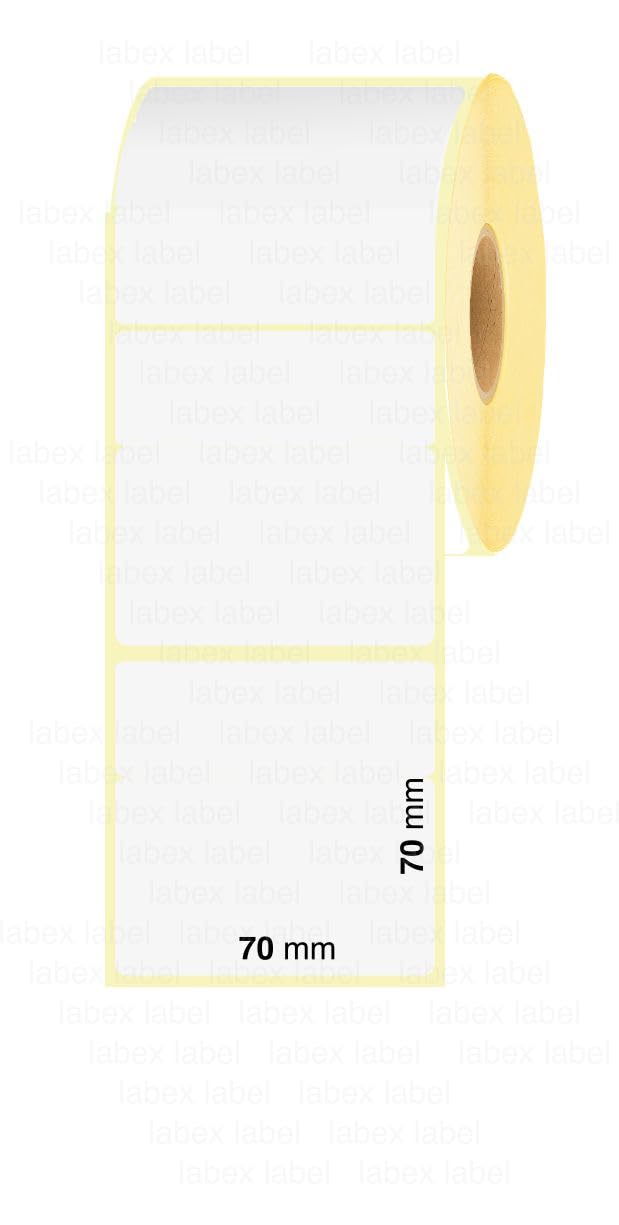 Étiquettes Thermiques Direct 70x70 mm Autocollantes 3 Rouleaux 1500 Étiquettes