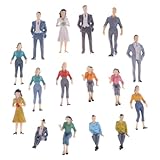 TEHAUX 16 Stück Miniatur Menschenmodelle Farbige Sandtisch Kleiner Figuren 1/25 Maßstab Kunststoff Feine Verarbeitung Landschaftsdekor Für Modellbau Und Basteln Kinder Geschenk