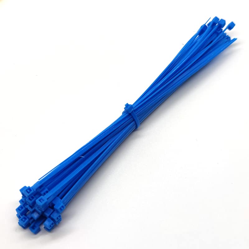 Fermacavi in nylon, 50 fascette multicolori, 2 mm x 100 mm, autobloccanti, in filo di nylon (rosso)