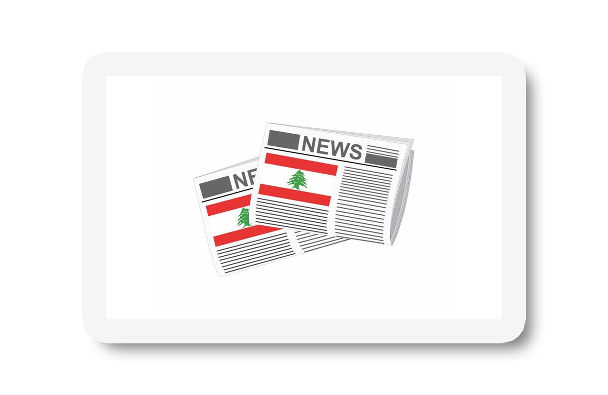 CITY POSTERS PLUS Lebanon Newspapers Sticker (6X4-4X3 inches, 50 pieces)