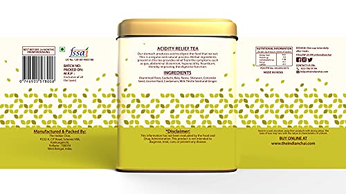 Image of The Indian Chai - Acidity Relief Tea 200g | Herbal Infusion with Anantmool, Guduchi, Bala, Milk Thistle & Spices | Supports Digestion, Soothes Gas & Bloating | Caffeine Free Herbal Infusion