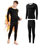 WOLADY Ropa Termica Hombre, Ropa Interior Térmica, Conjunto Playera Termico y Pantalon Termicos, Suave, Calientita, Secado...