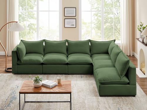 Modular Sectional Sofa, 6 Seater Sectional Sofa Modular Sectional Couch for Living Room, V Shape Sofa