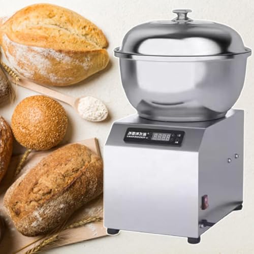 Nuxyyds 1800w Amasadora Eléctrica con Rotación Bidireccional, Amasadora Ajustable De 1 a 30 Min, Batidora De Pie De Acero Inoxidable para Masa, Ensalada, Crema 5KG
