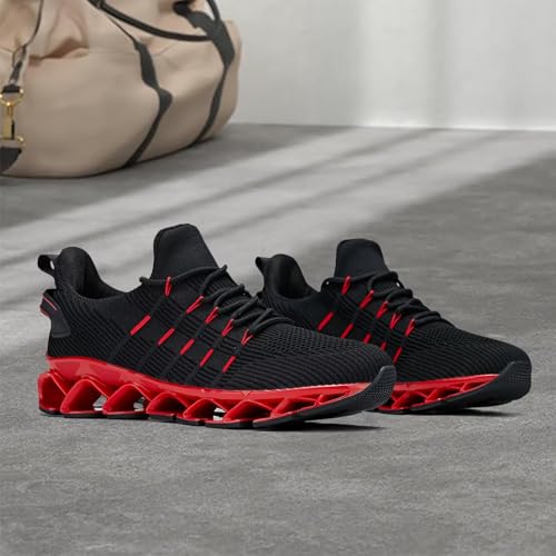 Image of Mens Slip On Walking Shoes Blade Non Slip Tennis Running Shoes Lightweight Workout Breathable Mesh Fashion Sneakers
